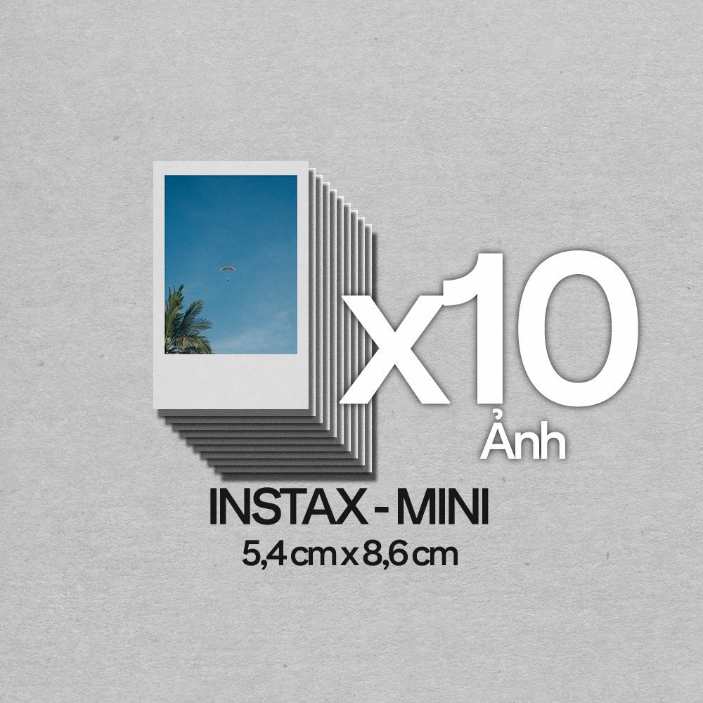 Gói 10 tấm ảnh Instax <br> Mini 5.4 x 8.6 cm