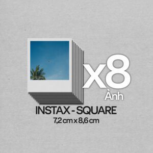 Gói 8 tấm ảnh Instax <br> Square 7.2 x 8.6 cm
