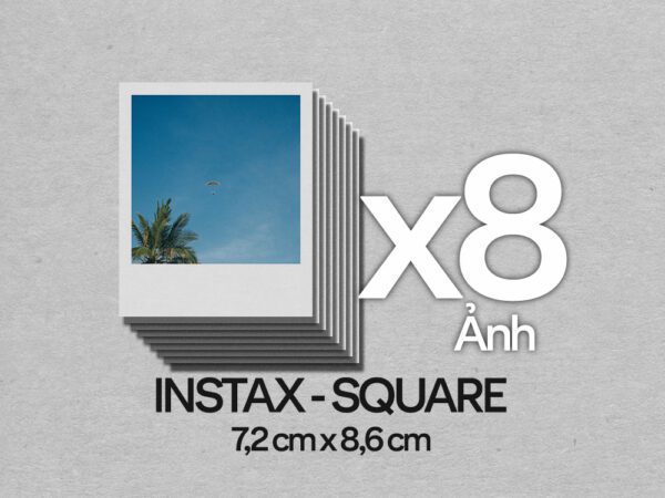 Gói 8 tấm ảnh Instax <br> Square 7.2 x 8.6 cm