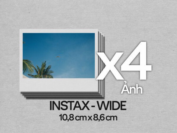 Gói 4 tấm ảnh Instax <br> Wide 10.8 x 8.6 cm